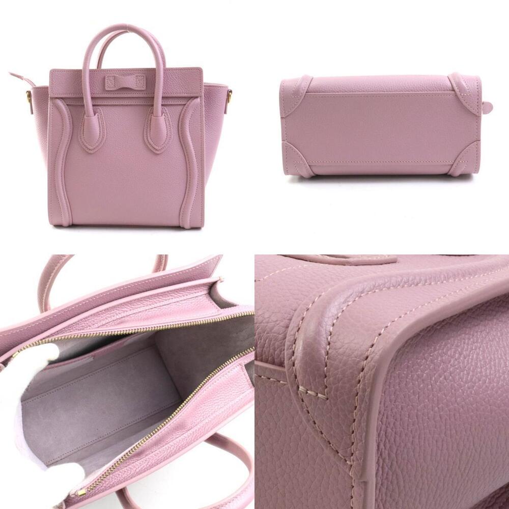 Celine Luggage Leather Crossbody Shoulder Bag Petal Pink - Picture 3 of 4
